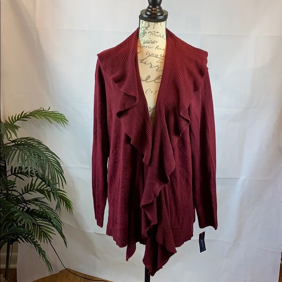 Karen Scott Sweaters - Karen Scott ruffled cardigan